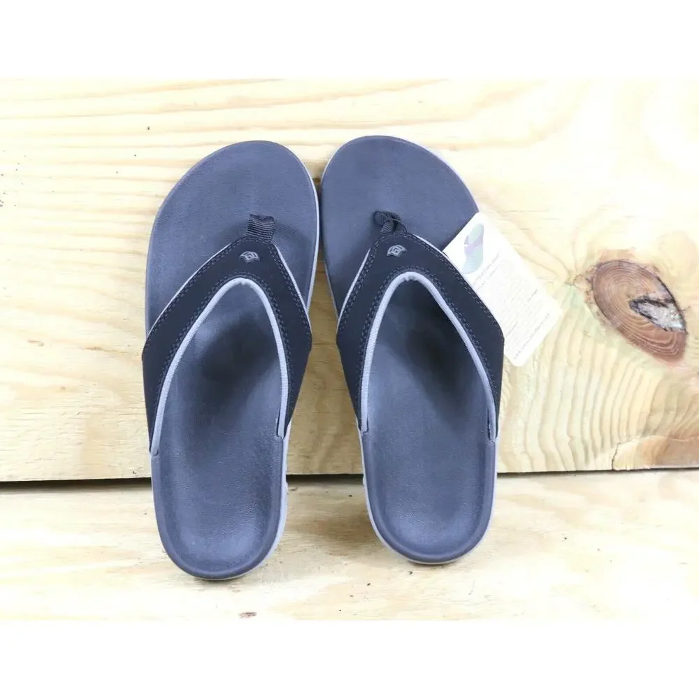 New Spenco Mens 10B Flip Flops Black Yumi Orthotic Womens 12B Slides